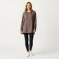 Long Sleeve Waffle Knit Hoodie Top with Kangaroo Pocket Soft Relaxed Fit Drop Shoulder Design