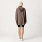 Long Sleeve Waffle Knit Hoodie Top with Kangaroo Pocket Soft Relaxed Fit Drop Shoulder Design
