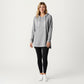 Long Sleeve Waffle Knit Hoodie Top with Kangaroo Pocket Soft Relaxed Fit Drop Shoulder Design