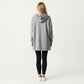 Long Sleeve Waffle Knit Hoodie Top with Kangaroo Pocket Soft Relaxed Fit Drop Shoulder Design