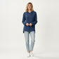Long Sleeve Waffle Knit Hoodie Top with Kangaroo Pocket Soft Relaxed Fit Drop Shoulder Design