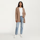 Oversized Rib Knit Button Front Cardigan with Relaxed Drop-Shoulder Silhouette and Soft Textured Feel