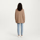 Oversized Rib Knit Button Front Cardigan with Relaxed Drop-Shoulder Silhouette and Soft Textured Feel