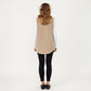 Faux Shearling Button Front Vest with Collared Neckline, Chest Flap Pockets, and Longline Fit