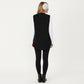 Faux Shearling Button Front Vest with Collared Neckline, Chest Flap Pockets, and Longline Fit