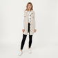 Faux Shearling Button Front Vest with Collared Neckline, Chest Flap Pockets, and Longline Fit