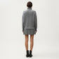 Knit Turtleneck Sweater and Pleated Skirt Set with Ribbed Texture High Neck Top and Stretch Waist Flared Hem Skirt