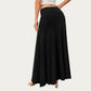 Soft Stretch Maxi Skirt with Foldover Waistband and Flowing Relaxed Silhouette Designed for Smooth Comfortable Movement