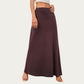 Soft Stretch Maxi Skirt with Foldover Waistband and Flowing Relaxed Silhouette Designed for Smooth Comfortable Movement