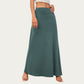 Soft Stretch Maxi Skirt with Foldover Waistband and Flowing Relaxed Silhouette Designed for Smooth Comfortable Movement