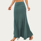 Soft Stretch Maxi Skirt with Foldover Waistband and Flowing Relaxed Silhouette Designed for Smooth Comfortable Movement