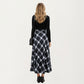Plaid Maxi Skirt with Soft Flowing Drape, Flattering A-Line Silhouette, and Comfortable Stretch Waistband Detail