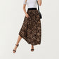 Leopard Print Midi Skirt with Soft Flowing Pleated Texture and Comfortable Stretch Waistband for Effortless Movement