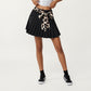 Pleated Skirt with Leopard Print Waist Tie, Smooth Structured Panels and Soft Flexible Fabric for a Flattering Flowing Shape