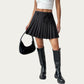 Pleated Mini Skirt with Structured Waistband Adjustable Tie Detail and Crisp Folded Panels for a Clean Flared Silhouette
