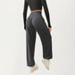 High Waist Wide Leg Lounge Pants with Soft Stretch Fabric Flowing Relaxed Silhouette and Gathered Waistline Detail