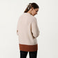 Ribbed Knit Half Zip Top with Soft Textured Fabric, Wide Foldover Collar and Long Sleeves for a Smooth Relaxed Silhouette