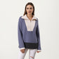 Ribbed Knit Half Zip Top with Soft Textured Fabric, Wide Foldover Collar and Long Sleeves for a Smooth Relaxed Silhouette