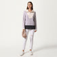 Ribbed Knit Half Zip Top with Soft Textured Fabric, Wide Foldover Collar and Long Sleeves for a Smooth Relaxed Silhouette