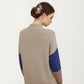 Colorblock Knit Sweater Dress with Long Sleeves, Soft Ribbed Edges and Relaxed Straight Silhouette for Effortless Comfort