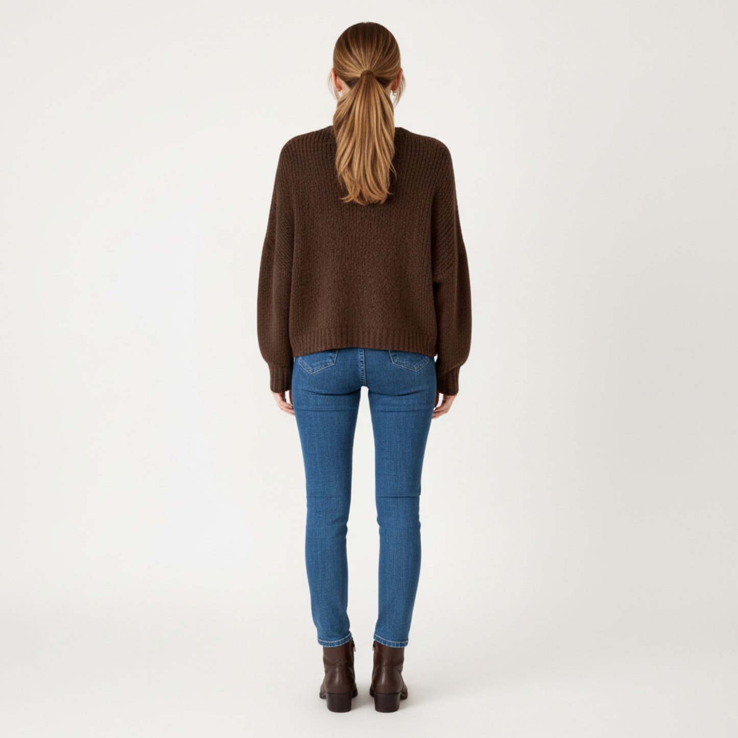 2-Piece Knit Tank and Cardigan Set with Ribbed Texture Scoop Neck and Long Sleeves