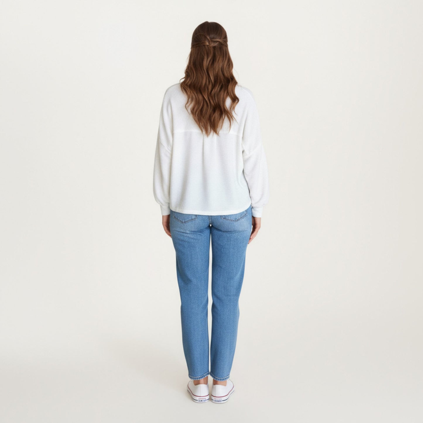 Textured Knit Button Front Jacket with Long Sleeves Oversized Chest Pockets Structured Hem and Everyday Silhouette