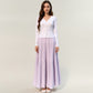 Tiered Maxi Skirt with Flowing Pleated Panels and Soft Lightweight Drape for an Elegant, Airy Silhouette