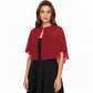 Sheer Flutter Sleeve Capelet Topper with Flowing Layered Silhouette and Elegant Front Closure