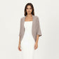 Open Knit Shrug Cardigan with Delicate Textured Pattern and Lightweight Drape for Everyday Tops