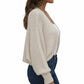 Open Front Dolman Sleeve Knit Cardigan with Soft Textured Cozy Rib Design and Relaxed Draped Silhouette