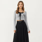High Waist Pleated Maxi Skirt with Belted Waist and Flowing Tailored Silhouette