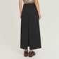 High Waist Maxi Skirt with Belt Loops, Clean Front Seams, Structured Waistband
