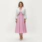 Faux Fur Trim Cropped Jacket with Plush Shawl Collar Soft Textured Long Sleeves and Clean Open Front 19in