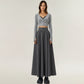 Full Maxi Skirt with Wide Smooth Waistband and Flowing Voluminous Silhouette for Soft Elegant Movement