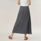 Maxi Skirt with Sleek Straight Silhouette and Soft Pleated Side Panel Detail for Elegant Flowing Movement