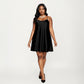 PLus Size Satin Slip Dress with Soft Draping Fabric, Adjustable Spaghetti Straps and A-Line Silhouette