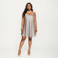 PLus Size Satin Slip Dress with Soft Draping Fabric, Adjustable Spaghetti Straps and A-Line Silhouette