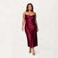 PLus Size Satin Robe and Slip Set with Smooth Draping Fabric and Elegant Silhouette