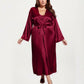 PLus Size Satin Robe and Slip Set with Smooth Draping Fabric and Elegant Silhouette