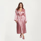 PLus Size Satin Robe and Slip Set with Smooth Draping Fabric and Elegant Silhouette
