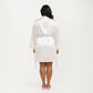 PLus Size Satin Robe and Slip Set with Soft Lace Trim on Sleeves and Delicate Sheen