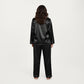 PLus Size 2-Piece Set Satin Button-Up Pajama Top and Relaxed Fit Pants with Contrast Piping Trim