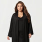Plus Size Long Robe Set with Soft Draped Silhouette and Smooth Flowing Fabric for an Layered Lounge Look