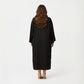 Plus Size Long Robe Set with Soft Draped Silhouette and Smooth Flowing Fabric for an Layered Lounge Look
