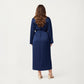 Plus Size Long Robe Set with Soft Draped Silhouette and Smooth Flowing Fabric for an Layered Lounge Look