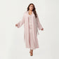 Plus Size Long Robe Set with Soft Draped Silhouette and Smooth Flowing Fabric for an Layered Lounge Look