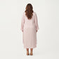 Plus Size Long Robe Set with Soft Draped Silhouette and Smooth Flowing Fabric for an Layered Lounge Look