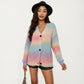 Soft Knit V-Neck Button Front Cardigan with Cozy Textured Stitching and Relaxed Everyday Layering Fit