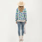 Flower Pattern Knit Sweater with Long Sleeves, Soft Textured Feel and Comfortable Relaxed Everyday Fit