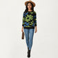 Bold Floral Pattern Knit Sweater with Soft Textured Feel, Long Sleeves and Comfortable Relaxed Fit